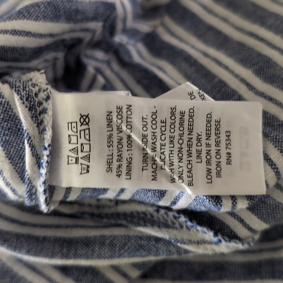 Calypso Linen Blend Striped Maxi Dress - Picture 9 of 9